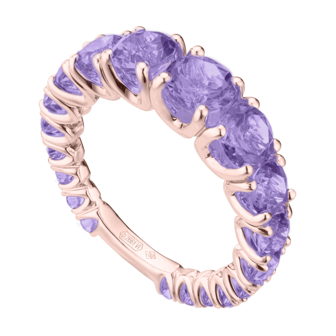 X-Diamond an 18kt ametista a scalare con barretta oro rosa LXDABIC1498AMETO3