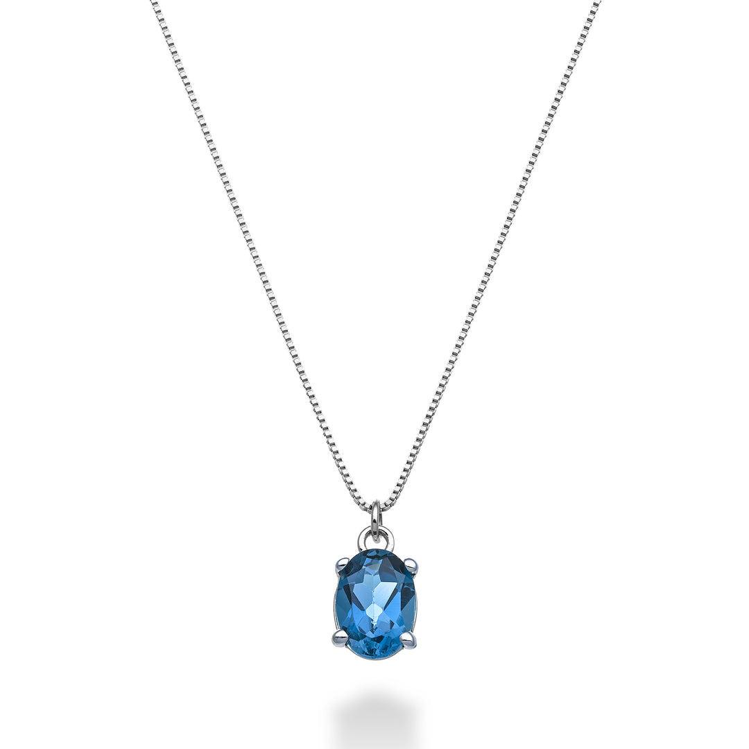 Nihama cl 18k topazio blu london ovale 7x5 ct.1,00 ND5141O4TPBL