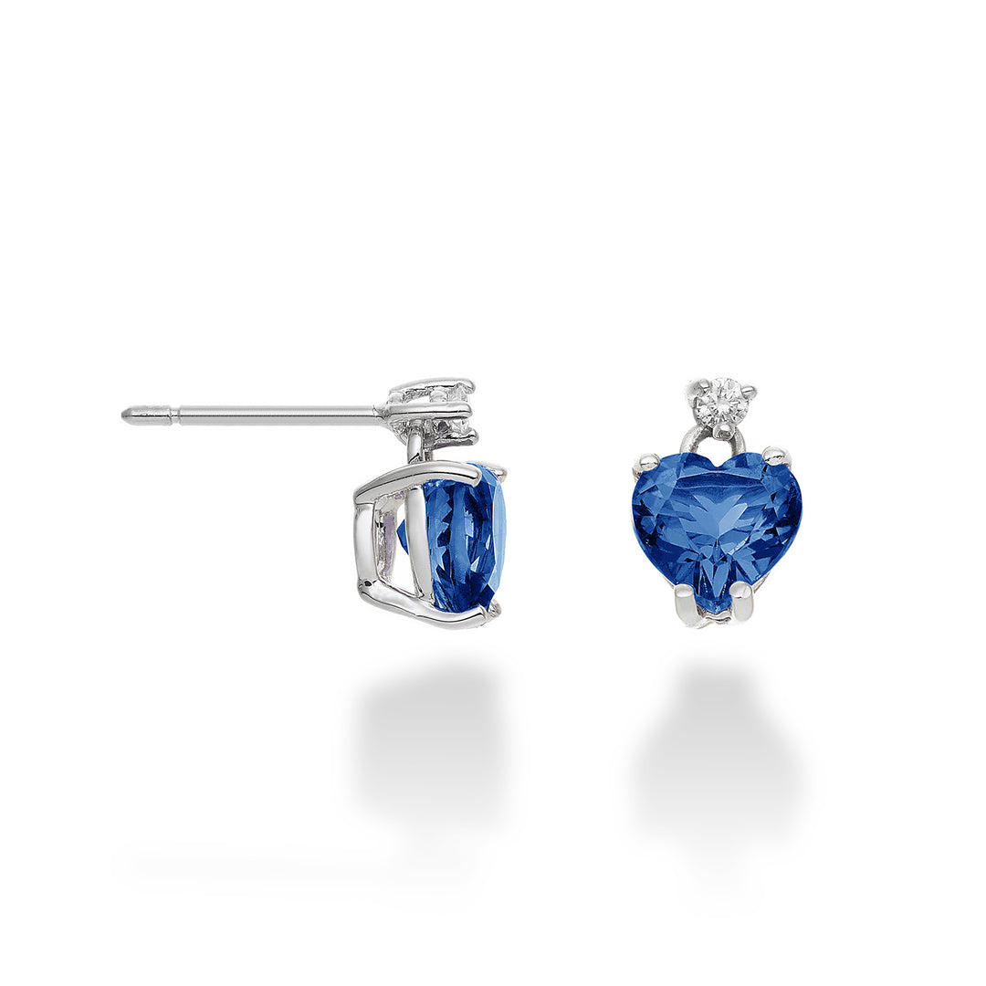 Nihama or 18k topazio blu london cuore 6x6 ct.1,70 diam. ct.0,04 NOCL198DITPBL66O4