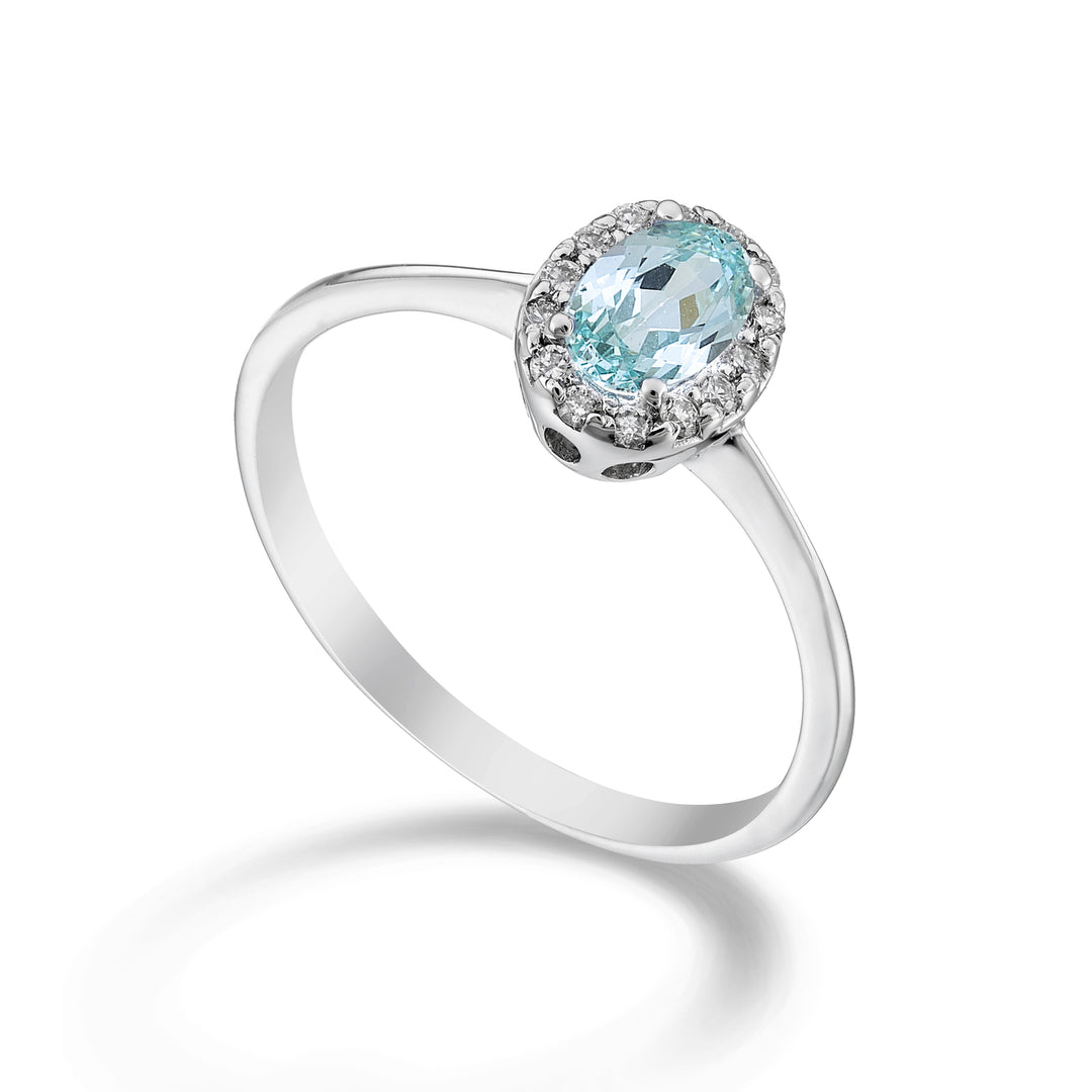 Mikiko an 18k tormalina paraiba ovale 6x4 ct.0,70 dia ct.0,09 MA5115O4PAR