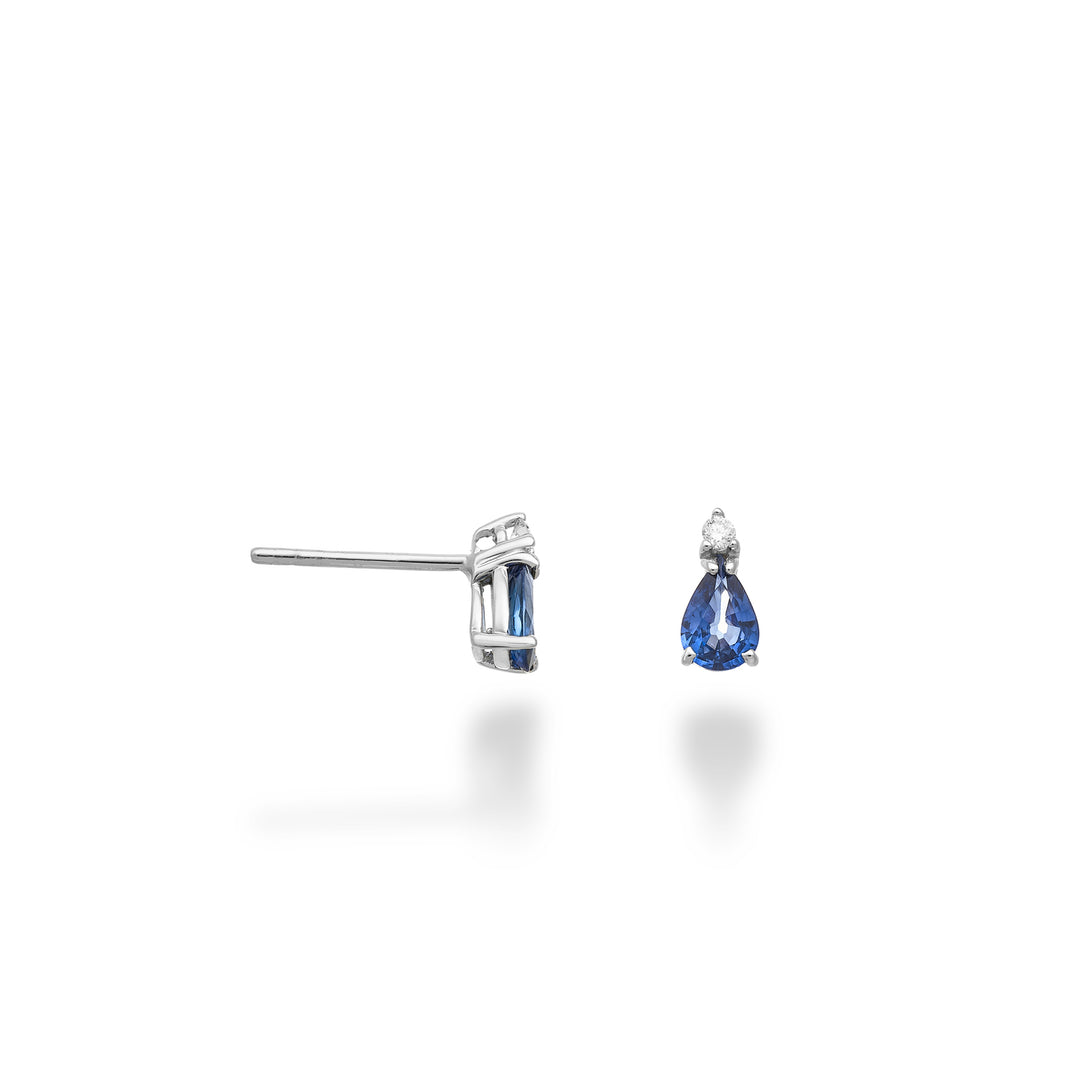Nihama or 18k zaffiro goccia 6x4 e diamantino NO5170O4ZFD