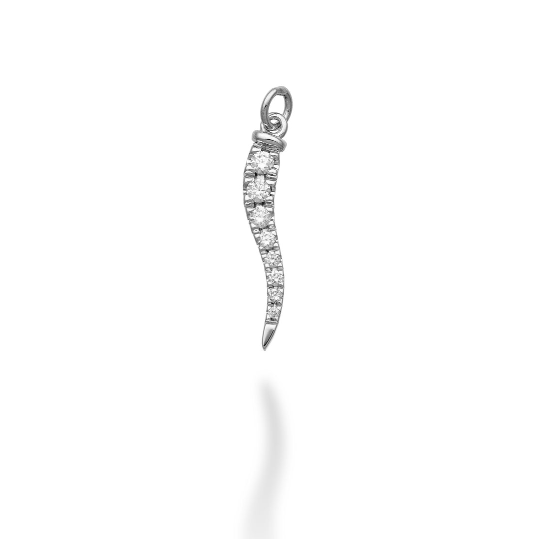 World Diamond Group pendente cornetto 18k ct.0,12 g vs oro bianco GPEN220DIO4