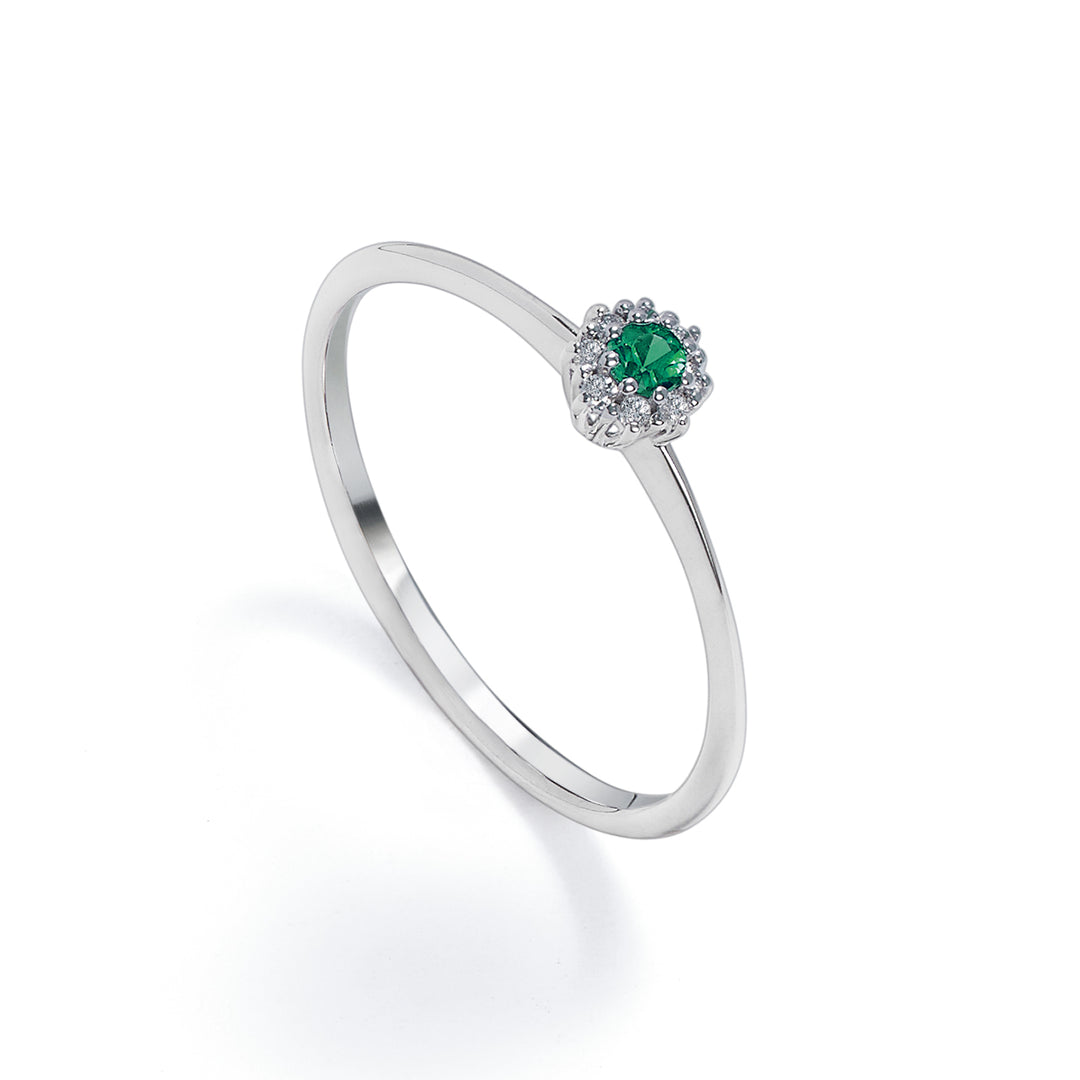 Mikiko an 18k smeraldo n. ct.0,07 diam. ct.0,04 mis.1 MA5139O4SMN007
