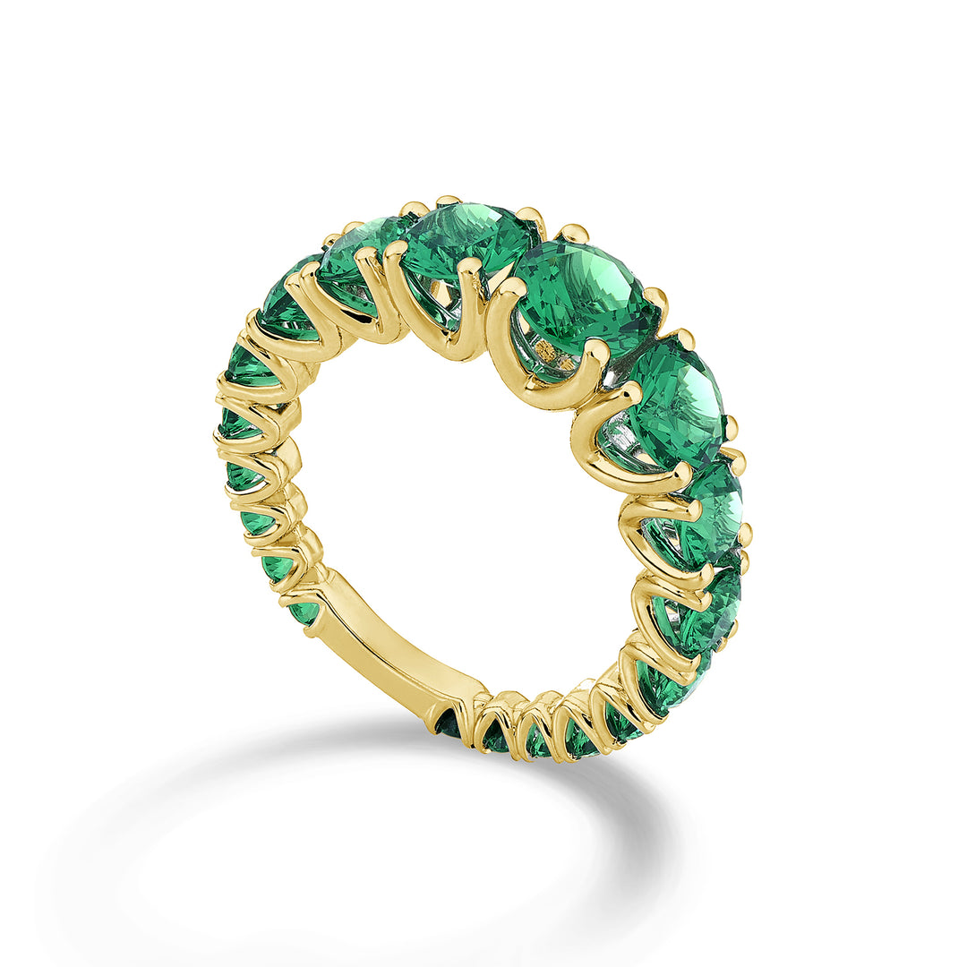 Nihama an 18kt smeraldo lab a scalare con barretta oro giallo NXDABIC1498SMO1