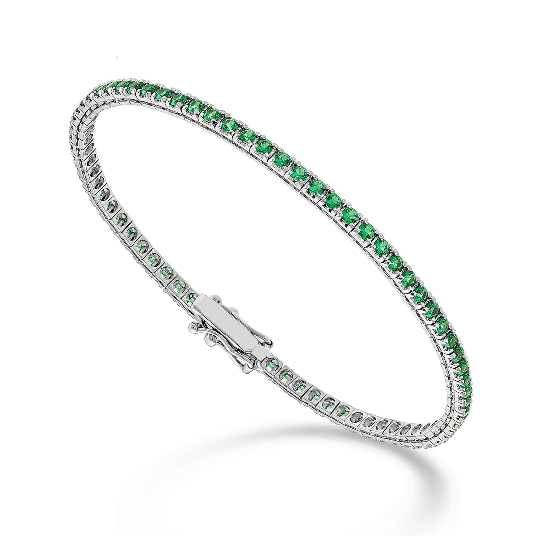 X-Diamond br tennis 18k smeraldi ct.2,53 cm.17,5 - 70 castoni LXDBTQ250SMRO4