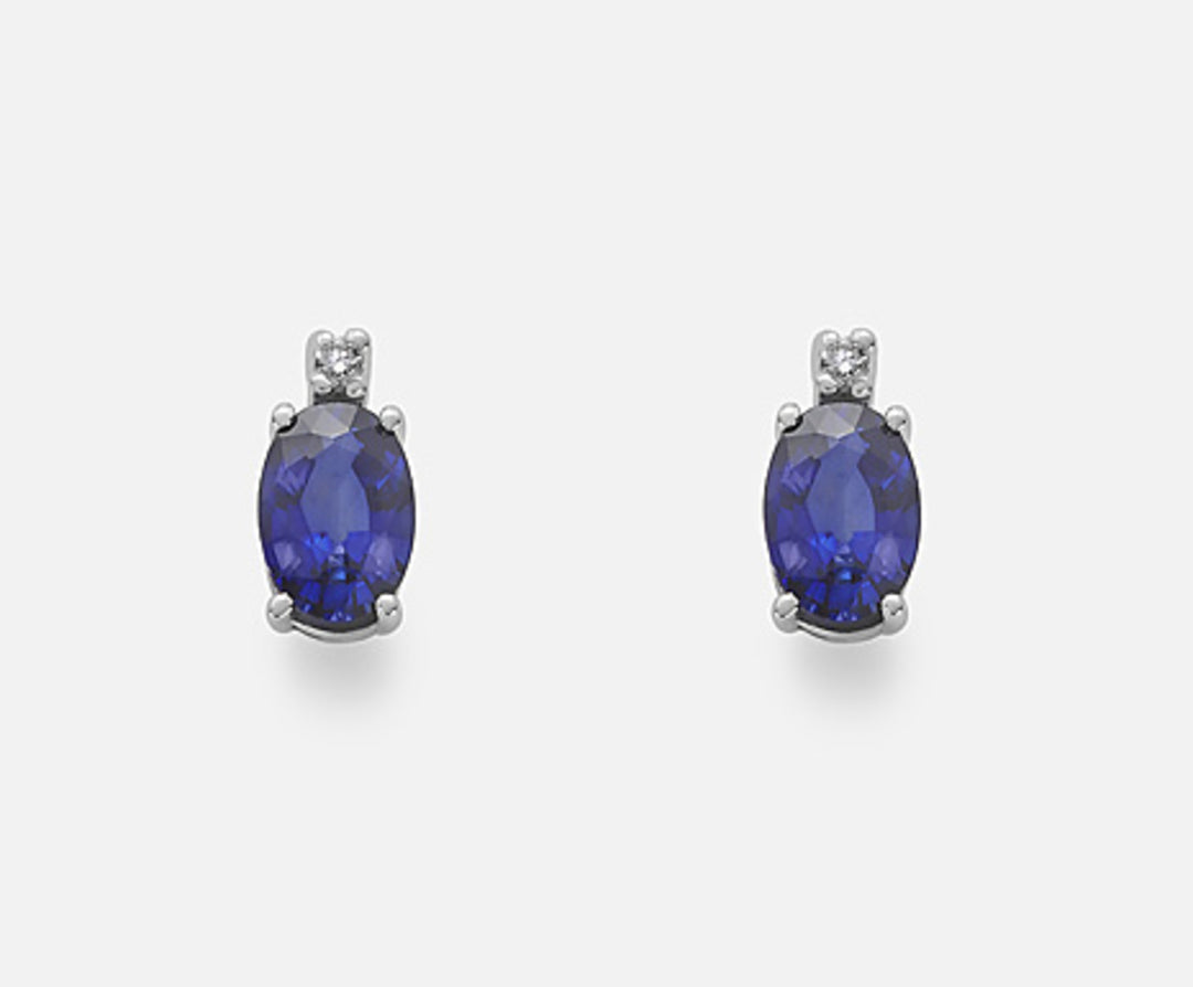 Nihama or 9k zaffiro ovale 6x4 ct.0,80 diam. ct.0,02 NO5023R4ZFD