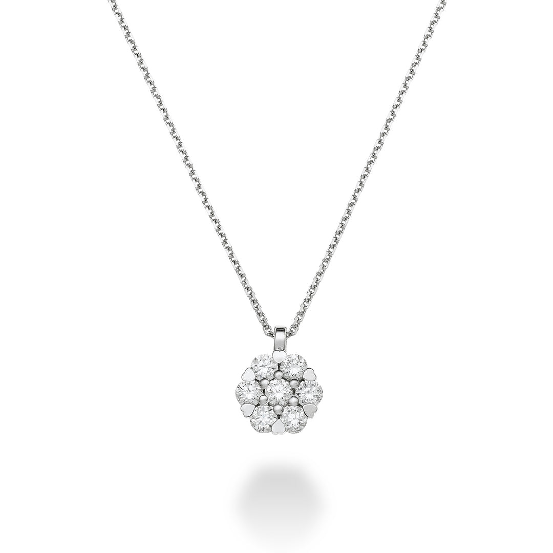 World Diamond Group collana pendente batticuore 7 pietre tot ct. 0,28 GM001D030-23018110108