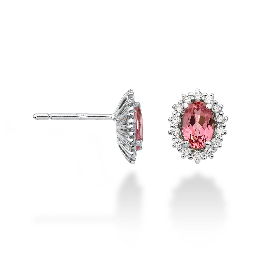 Mikiko or 18k zaffiro rosa ovale 6x4 ct.1,20 diam. ct.0,26 MO5068O4ZFRP