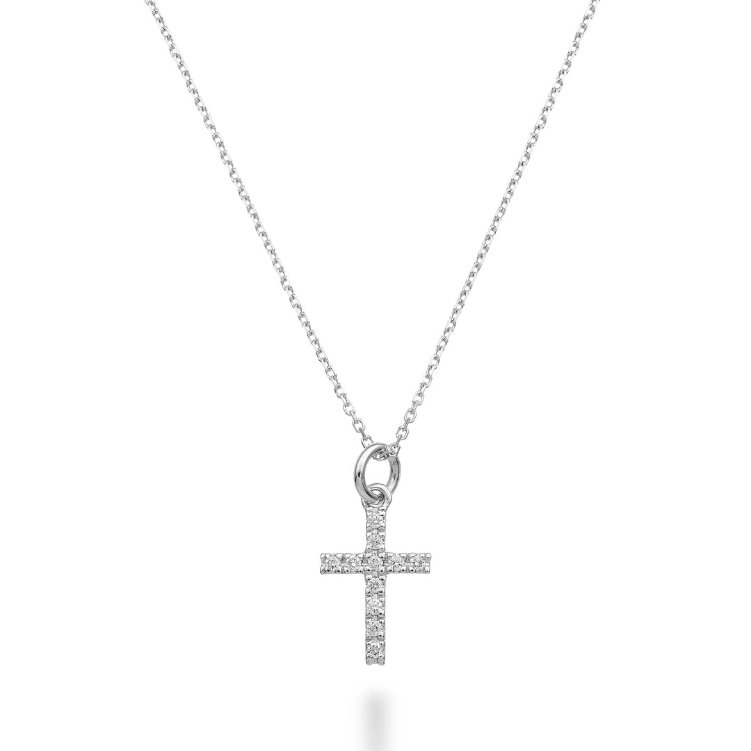 World Diamond Group collana 18k croce oro bianco diam. ct.0,05 GCROCE05CLO4