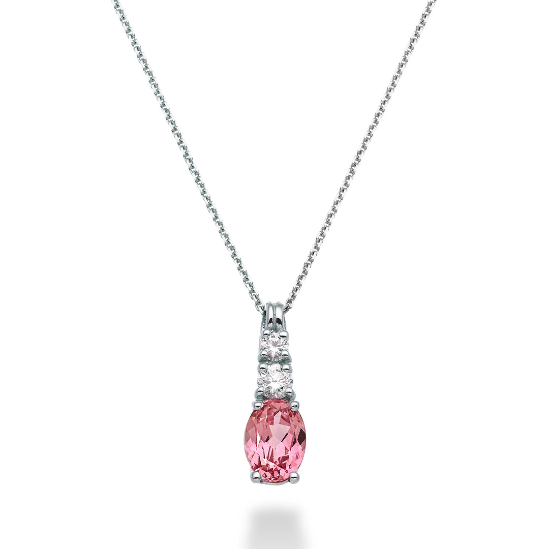 Mikiko cl 18k zaffiro rosa ovale 7x5 ct.0,80 dia ct.0,15 MD5056O4ZFRP