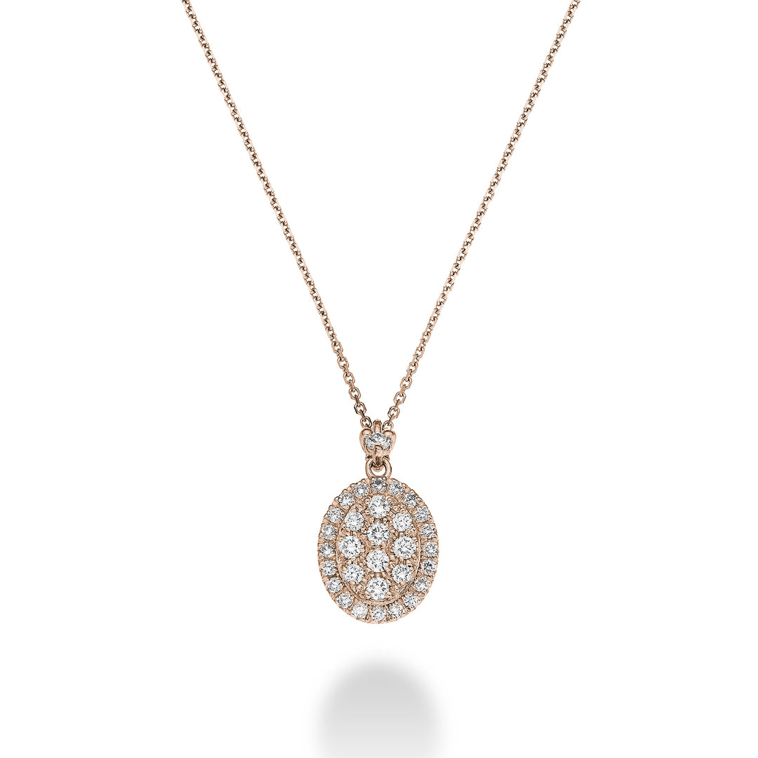 Golay girocollo multipietra forma ovale oro rosa GMPC002DIR-23184110046