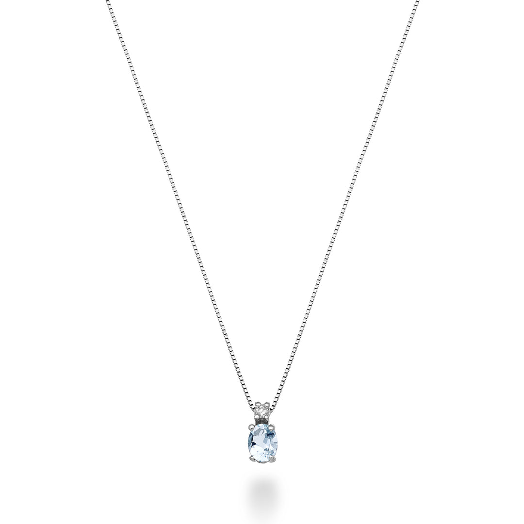 Mikiko cl 9k acquamarina ovale 5x4 ct.0,30 diam. ct.0,01 MD5181R4AM