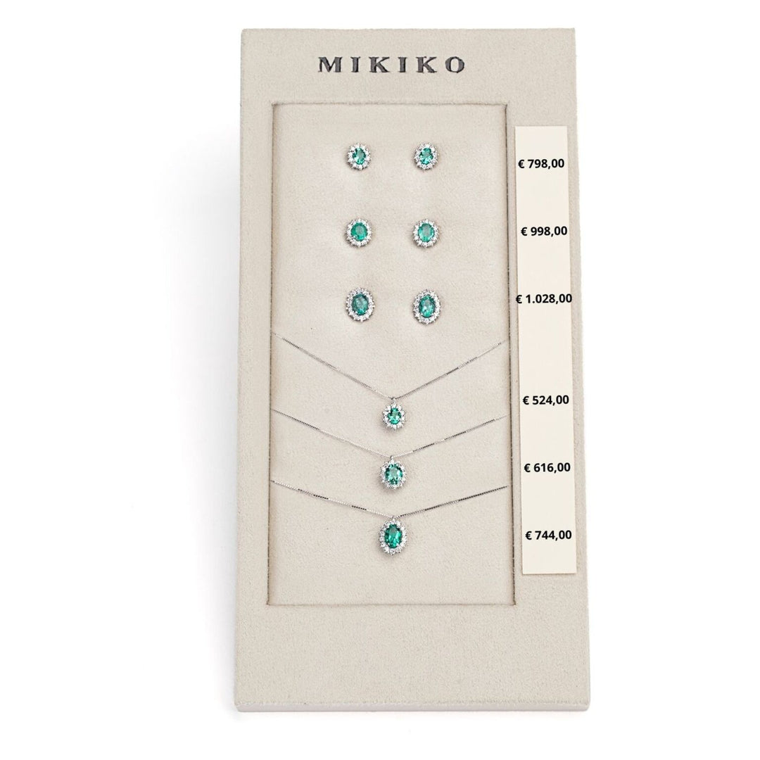 Mikiko pacchetto cl 5125/5126/5086 + or 5103/5014/5068 18kt ovale 4x3/5x4/6x4 smeraldo tr. M.LIGHTBOX.19-T