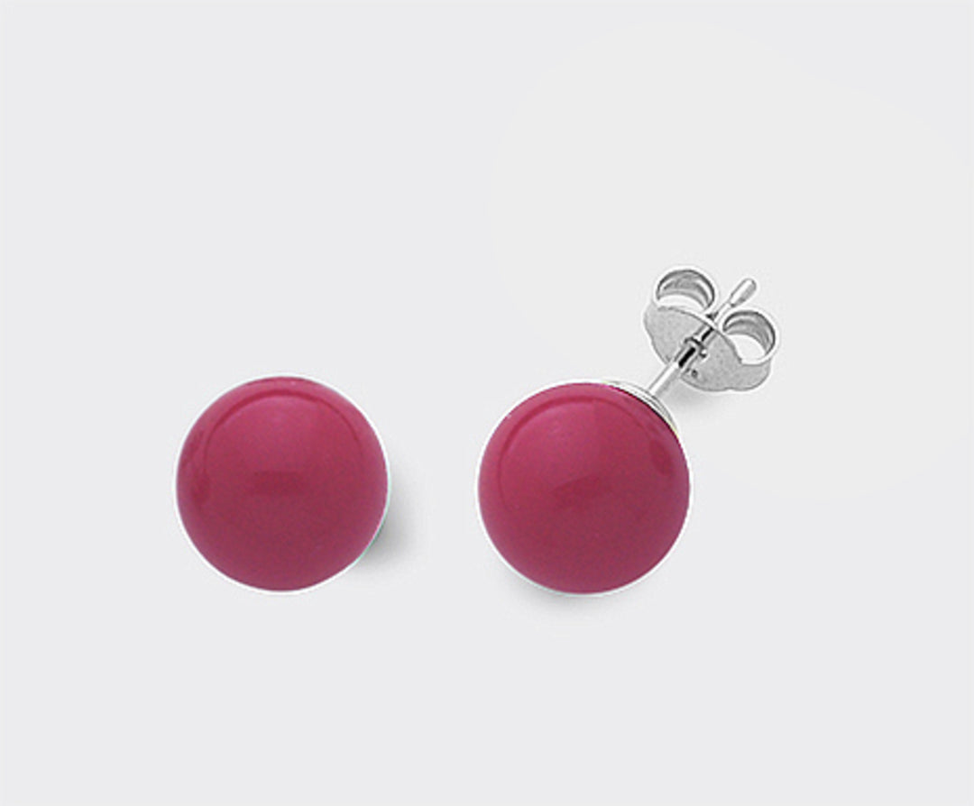 Mikiko or ag925 agglomerato di corallo rosso 10mm MO7405A4COROSSO