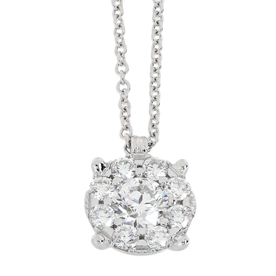 Golay collana tondo con centrale ct 0,30 e contorno GGICE04-13148110031