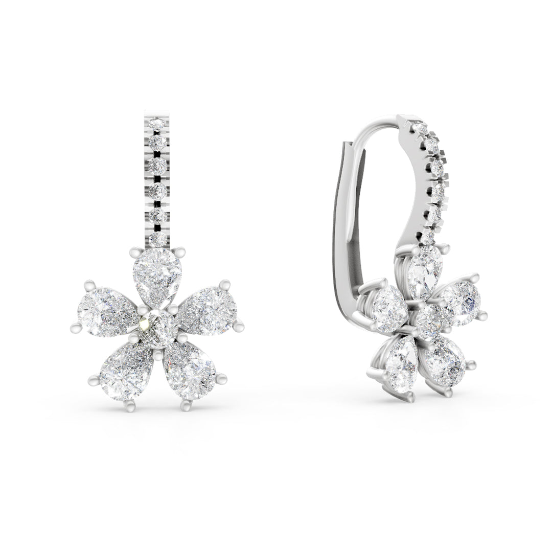 Golay orecchini fiore cinque gocce diamanti e monachella OMP569D020B-24303110054