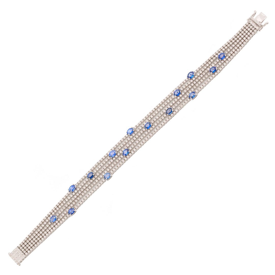 Golay bracciale 5 file tennis quadro BRDMBTL05-14016110077