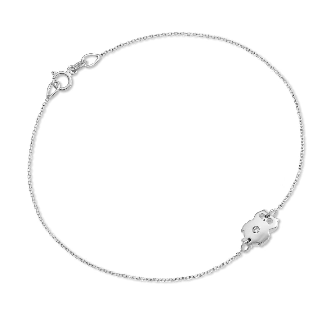 Nihama br 18k gufo ct.0,01 oro bianco NB5044O4BR001