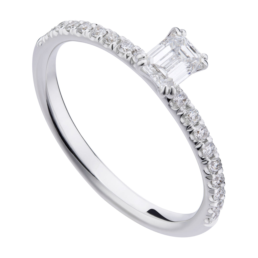 World Diamond Group anello solitario king con emerald da 0,40ct AEMC016DI1-19039110071