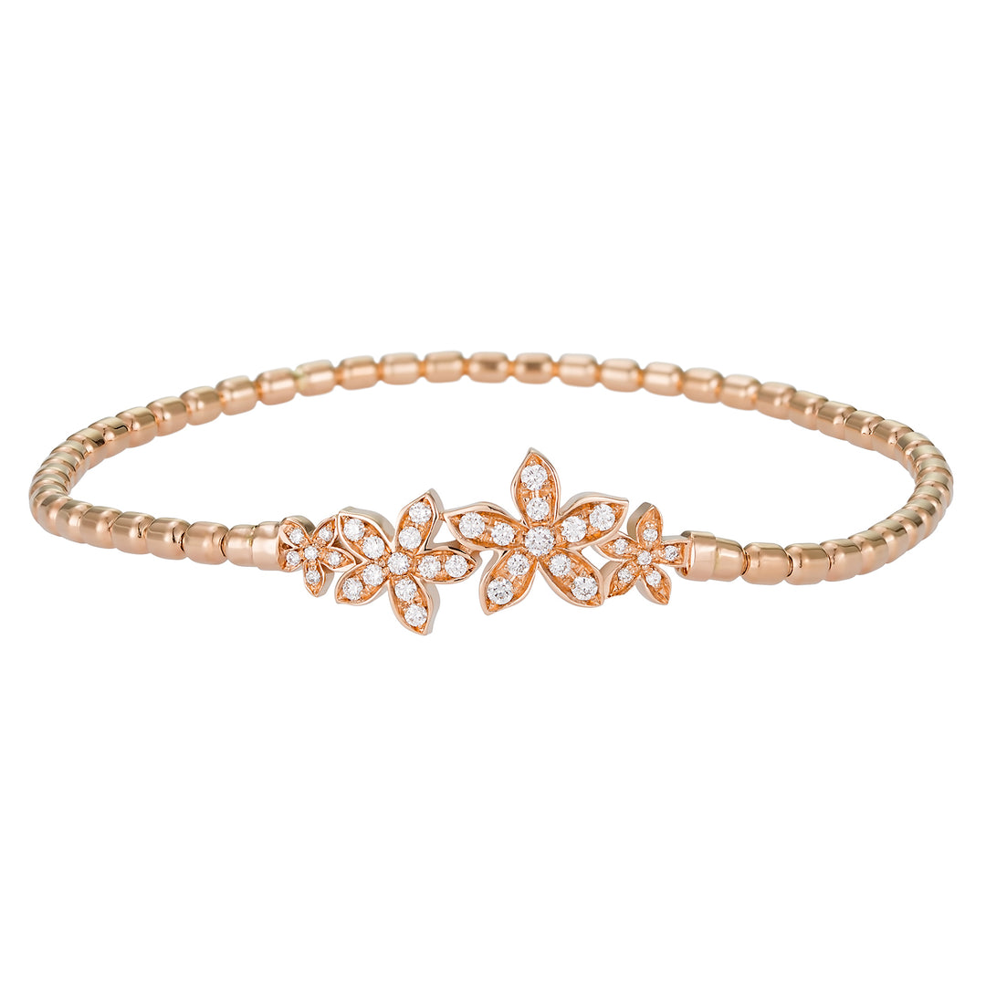 Golay bracciale a molla anthea con fiori e diamantini BPV021DI4-18136110218