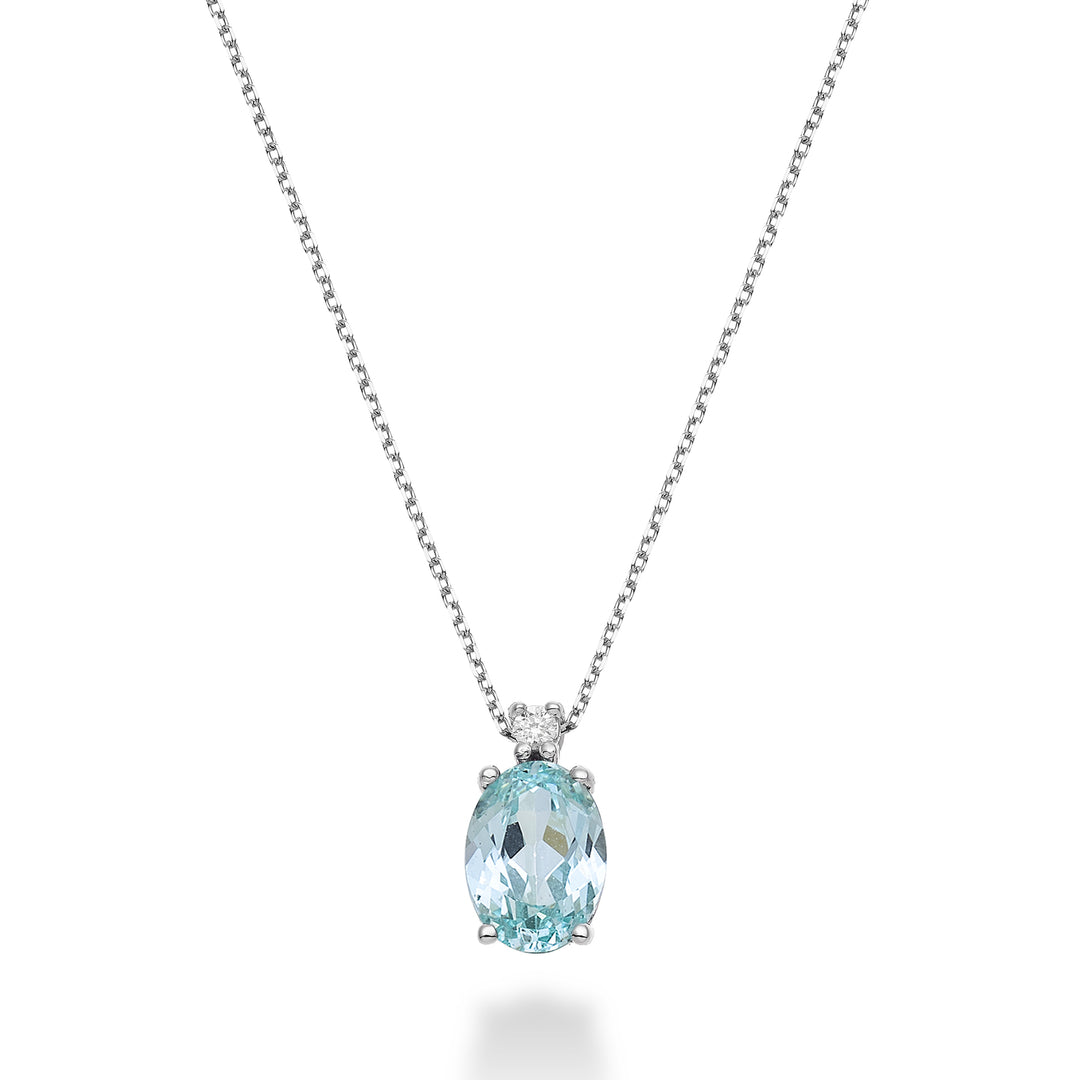 Mikiko cl 18k tormalina paraiba ovale 8x6 ct.1,60 diam. ct.0,025 MD5036O4PAR