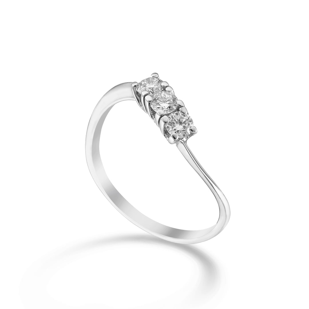 Nihama an 9k trilogy mosso con diamanti NA5206R4BR033
