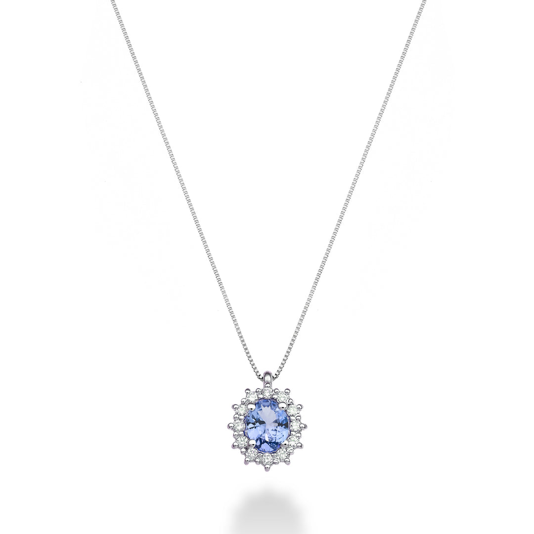 Nihama cl 9k tanzanite ovale 5x4 ct.0,30 diam. ct.0,10 ND5126R4TZN