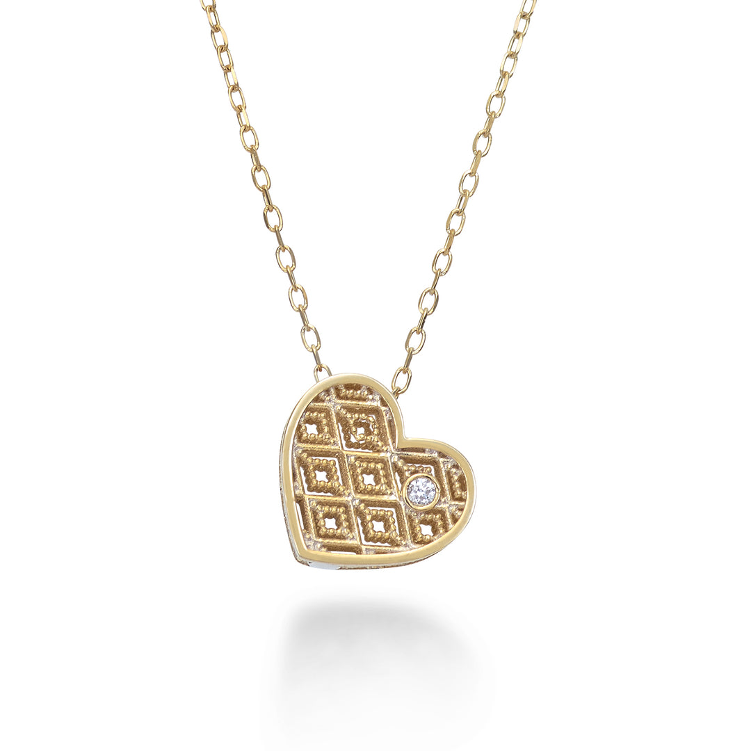 Mikiko cl 18k cuore oro giallo diam. ct.0,01 MDCUOREO1