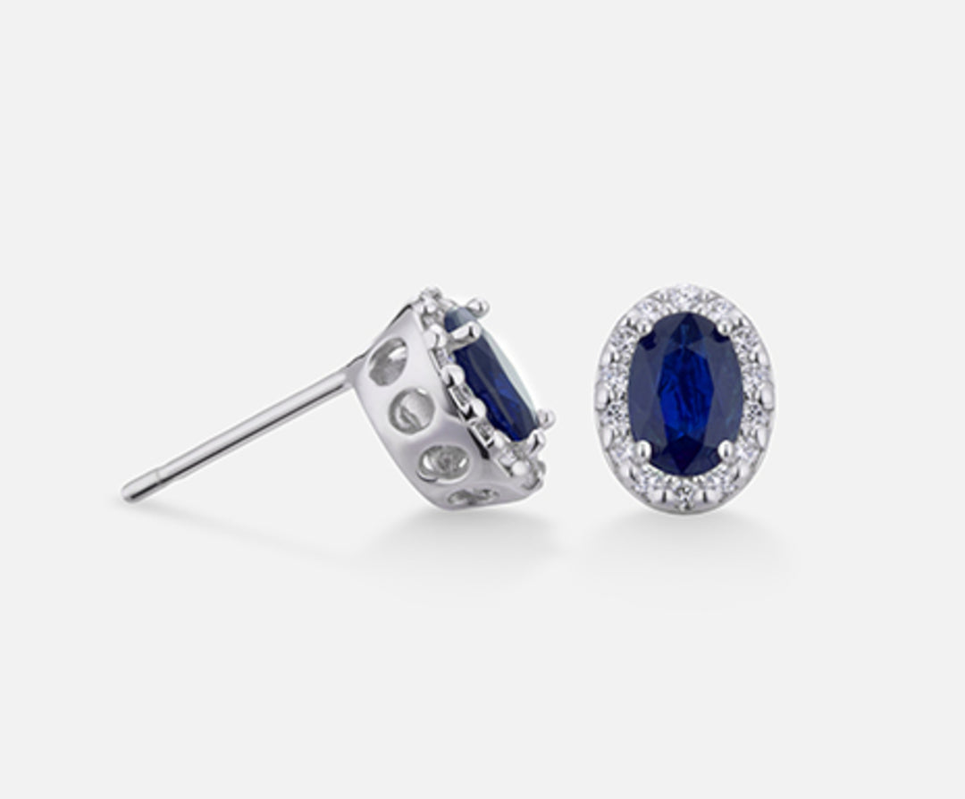 Nihama or 18k zaffiro n. ovale 6x4 ct.1,14 dia ct.0,18 NO5038O4ZFN114
