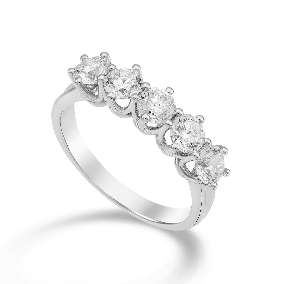 Golay anello riviera lineare 5 pietre tot ct. 0,45 AR5L046DI045-23009110066
