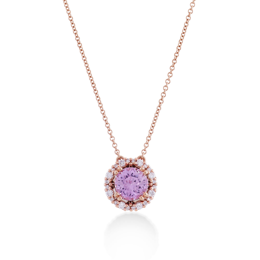 Mikiko cl 18k kunzite tondo 8mm ct.2,39 diam. ct.0,30 MDCLC087DIKZ1O3.239