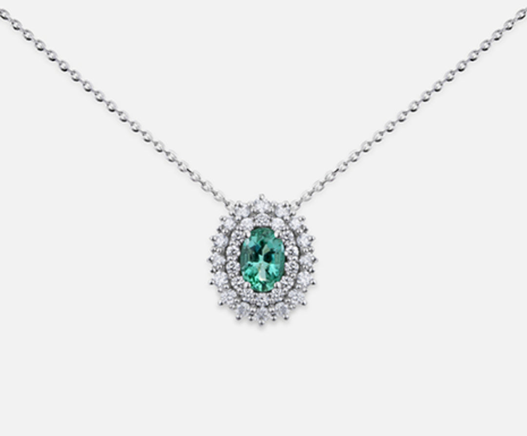 Mikiko cl 18k smeraldo n. ovale 6x4 ct.0,35 dia ct.0,37 MD5060O4SMN035
