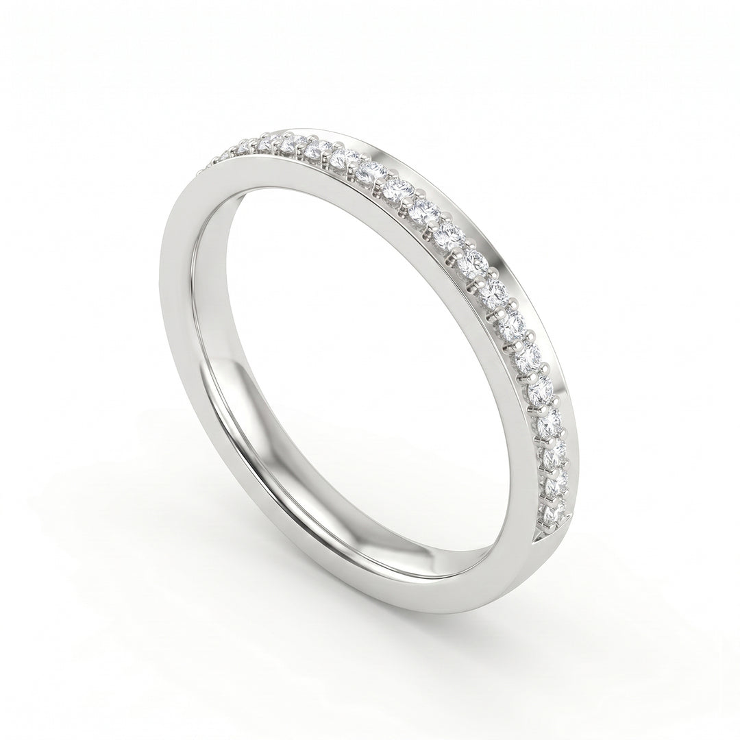World Diamond Group an 18k fede stretta binario mezzo giro, con diamanti GAFEDEMG07DIO4-20