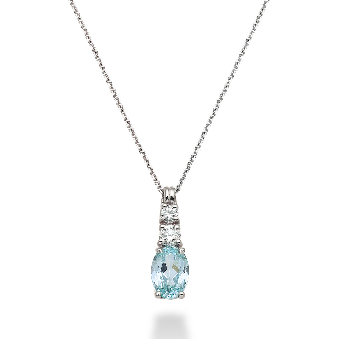 Nihama cl 18k tormalina paraiba ovale 7x5 ct.0,80 dia ct.0,15 ND5056O4PAR