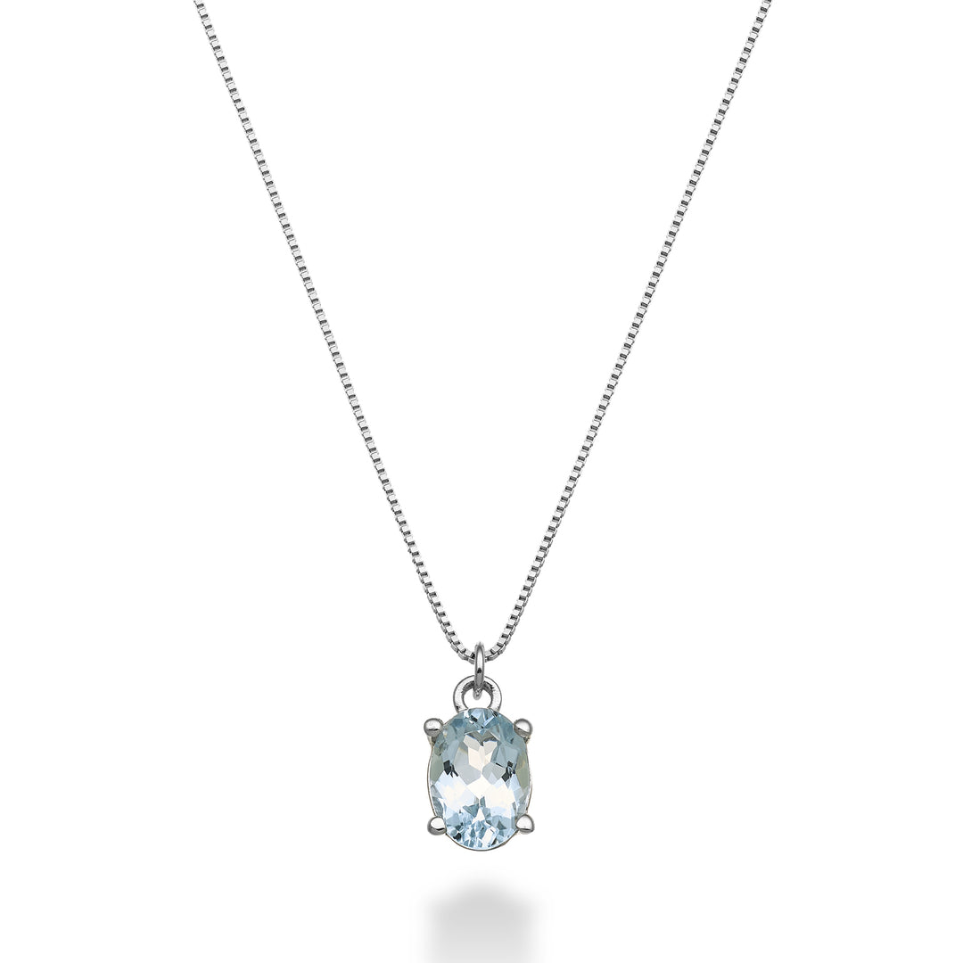 Nihama cl 18k acquamarina ovale 7x5 ct.0,50 ND5141O4AM