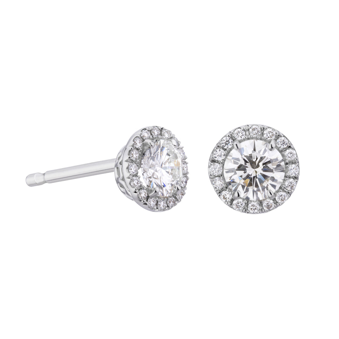 World Diamond Group orecchini con contorno cen 0,40 in platino OCT008DI40PT-25167110070