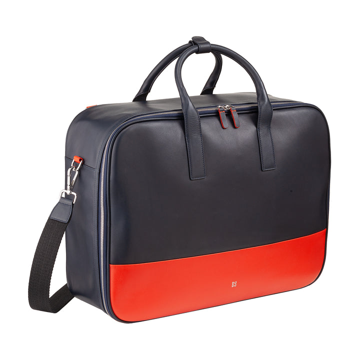 DUDU Valigia da Viaggio per Uomo Donna in Pelle di Alta Qualità, Zaino da Viaggio da 33 Litri, Bagaglio a Mano, Borsa a Tracolla con Cerniera Zip