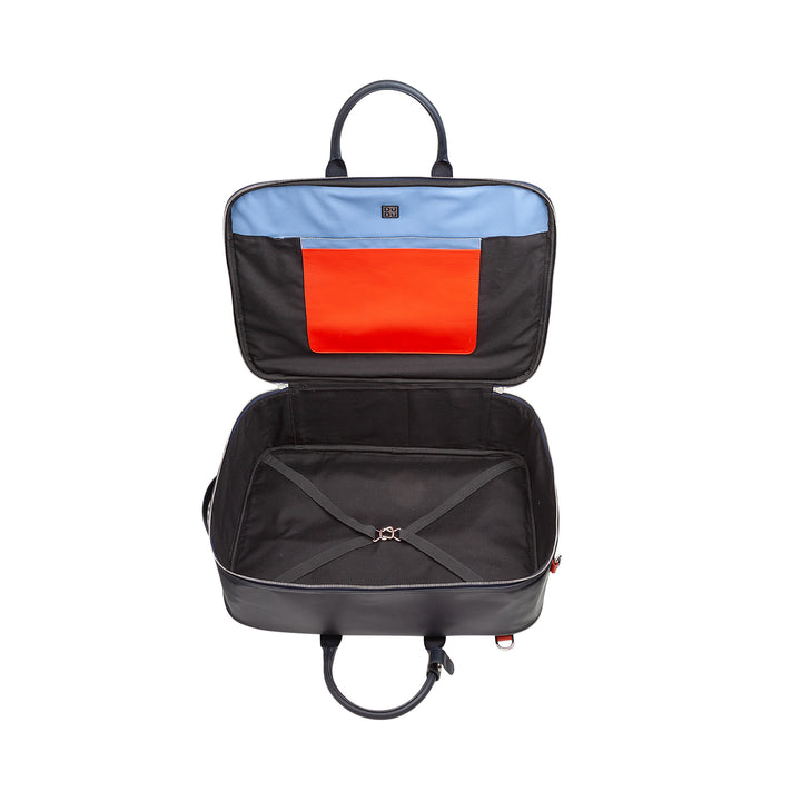 DUDU Valigia da Viaggio per Uomo Donna in Pelle di Alta Qualità, Zaino da Viaggio da 33 Litri, Bagaglio a Mano, Borsa a Tracolla con Cerniera Zip