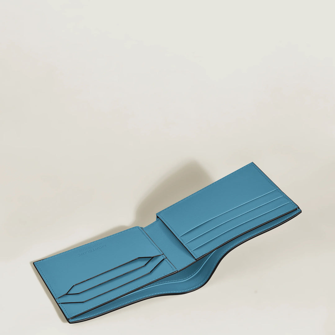 Montblanc portafoglio 6 scomparti Meisterstück blu fumé sfumato 199266