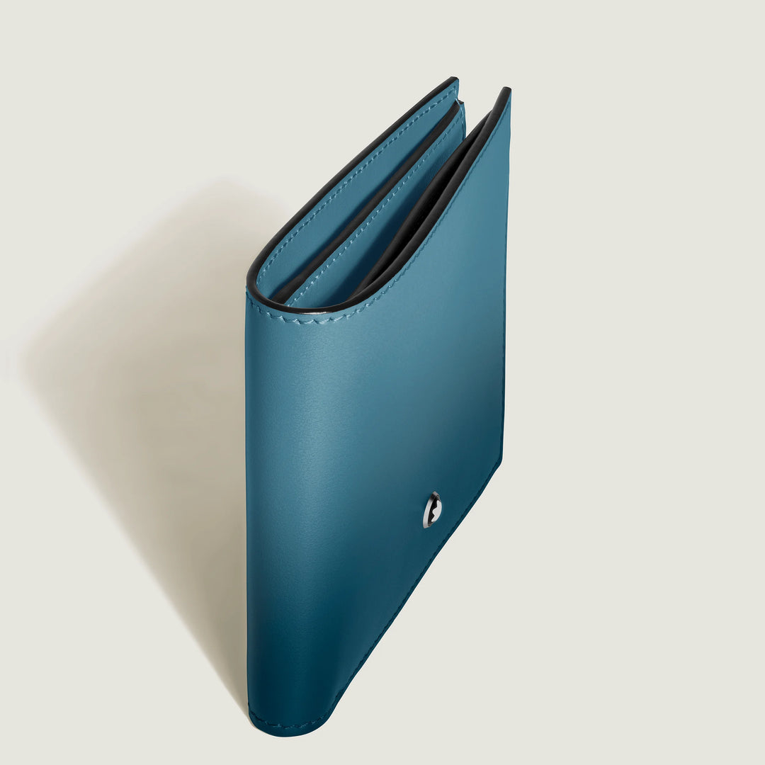 Montblanc portafoglio 6 scomparti Meisterstück blu fumé sfumato 199266