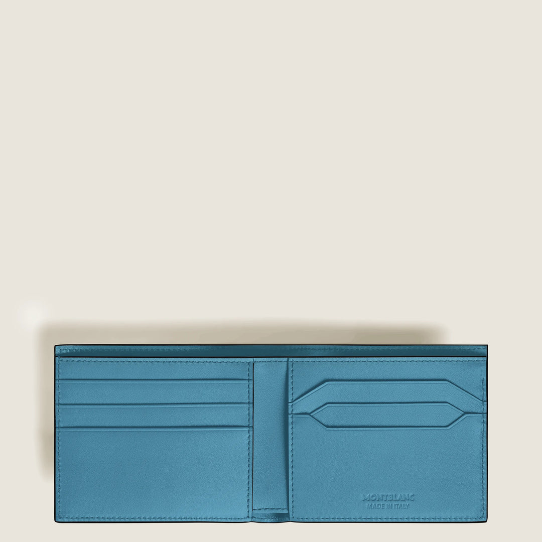 Montblanc portafoglio 6 scomparti Meisterstück blu fumé sfumato 199266