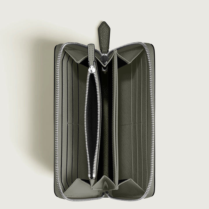 Montblanc portafoglio 12 scomparti con cerniera completa Sartorial grigio medio 199371