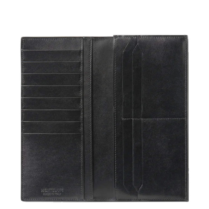 Montblanc portafoglio verticale 14 scomparti e tasca con cerniera Meisterstück nero 198318