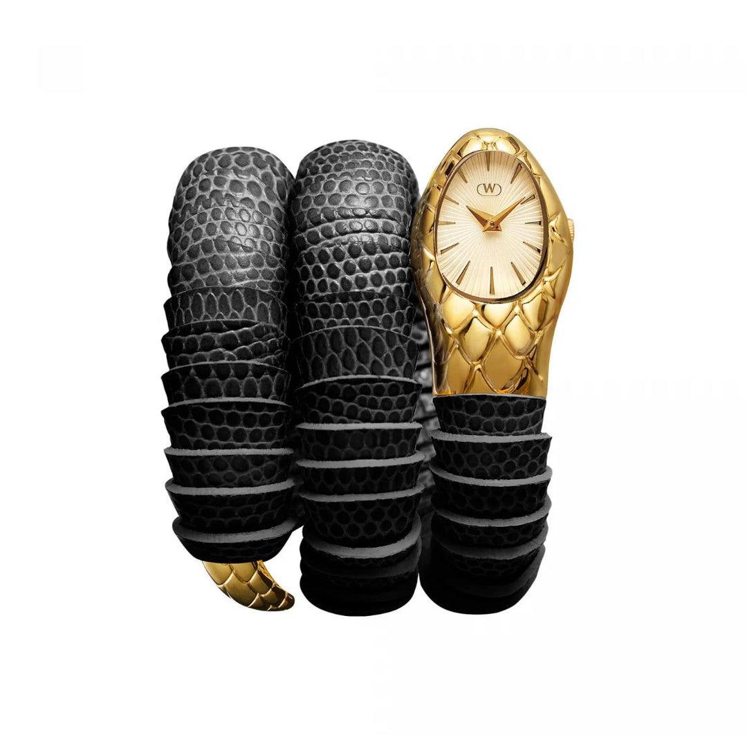 Wintex orologio Serpe champagne quarzo acciaio finitura PVD oro giallo BlackSerpe - Capodagli 1937