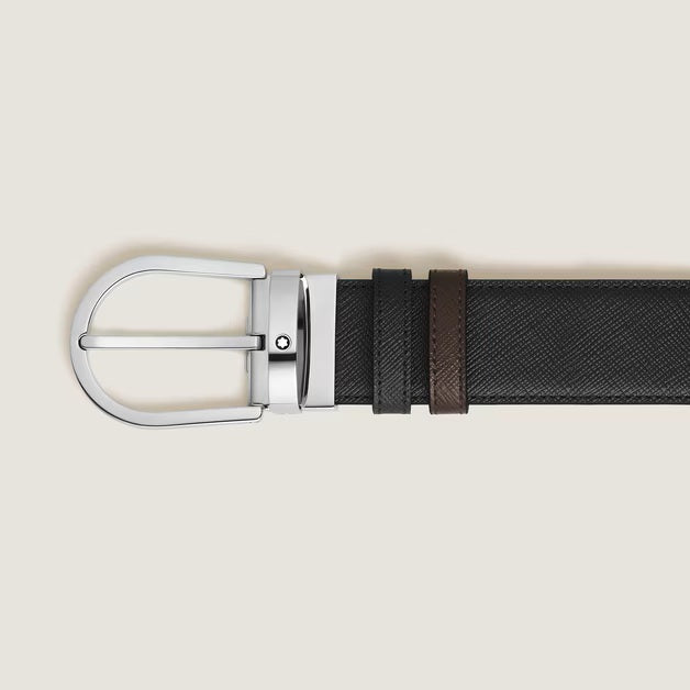 Montblanc cintura reversibile 35 mm ferro di cavallo pelle Sartorial 222145