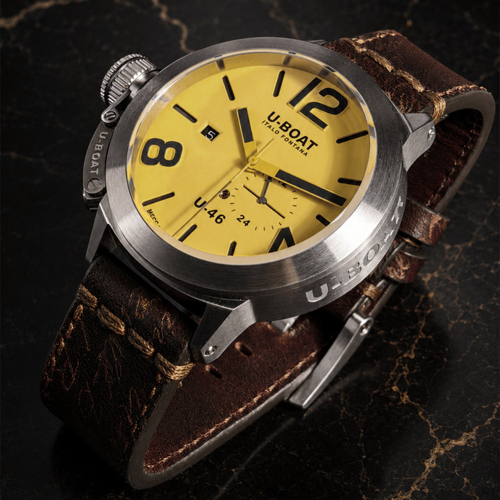 U-BOAT orologio Classico U-46 46mm beige automatico acciaio 4647