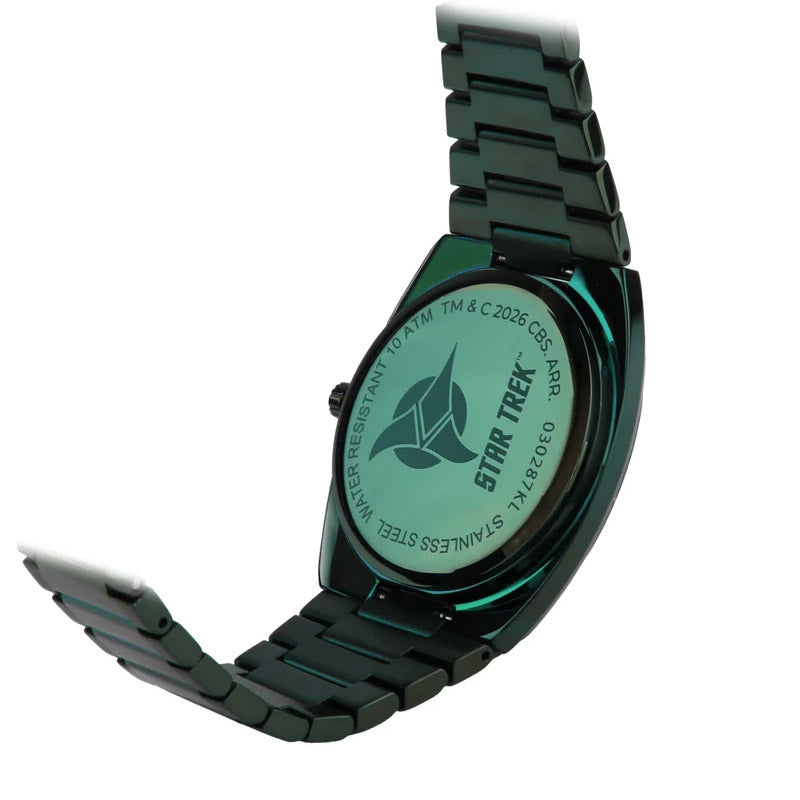 Lorenz orologio STAR TREK Klingon 40x36 mm verde quarzo acciaio finitura PVD verde 030287KL