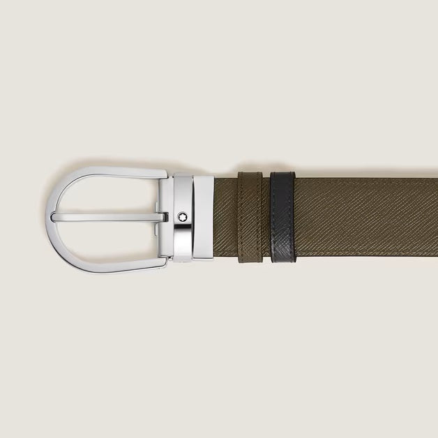 Montblanc cintura reversibile 35 mm ferro di cavallo pelle Sartorial 222147