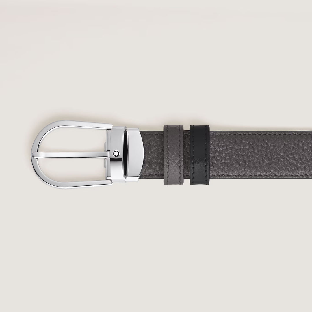 Montblanc cintura reversibile Meisterstück 30 mm ferro forgiato nero 223369