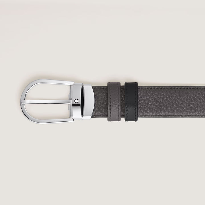 Montblanc cintura reversibile Meisterstück 30 mm ferro forgiato nero 223369